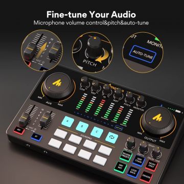 Maono MAONOCASTER AME2A Mixer Console Podcast Bundle 