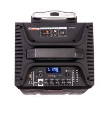 AudioDesignPRO M3 10WL kannettava akkukäyttöinen aktiivikaiutin +kaksi langatonta mikkiä/USB/BT/SD 
