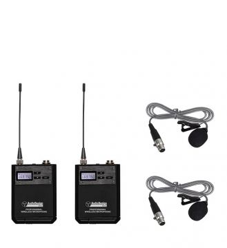 AudioDesignPRO PMU-312L langaton 2 x ammattitason mikrofoni Lavalier mikrofoneilla