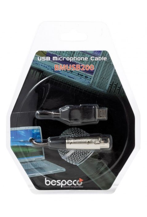 Bespeco BMUSB200 XLR-USB interfacekaapeli
