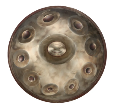 Mr. Pans D Kurd 10+3 Handpan – Vintage Gold 01