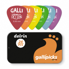 Galli GD24 Delrin plektralajitelma 24 kpl metalliboxissa