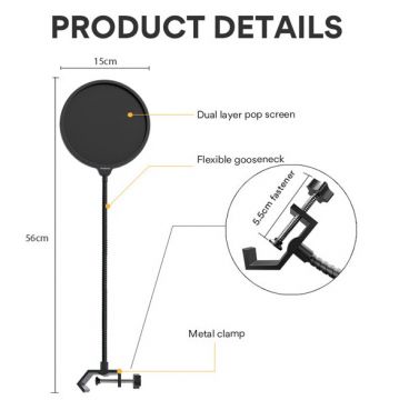 Maono PF150X popfiltteri ominaisuudet
