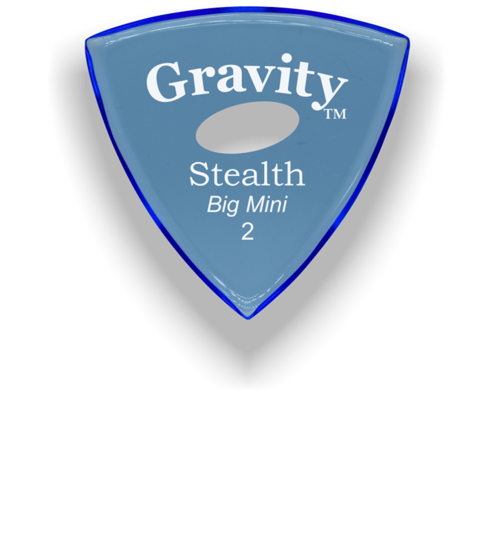 Gravity Picks Stealth Big Mini 2.0mm Polished with Elipse Grip Hole GSSB2PE