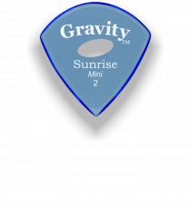 Gravity Picks Sunrise Mini Jazz 2.0mm Unpolished with Elipse Grip Hole GSUM2ME
