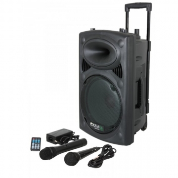 Ibiza Sound PORT8 kannettava akkukäyttöinen 400W aktiivikaiutin+langaton mikki/USB/SD+BT