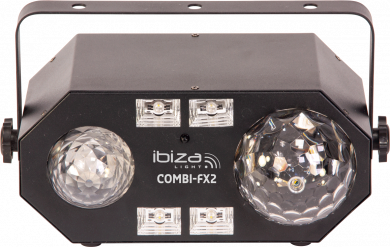 Ibiza Light Combi FX2 4in1 valo astro, waterwave, UV ja strobo ominaisuuksilla