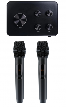 High Audio K6D HDMI-karaokemikseri kahdella langattomalla mikrofonilla