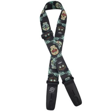 Lock-It Strap Sugar Skulls lukkiutuva kitarahihna