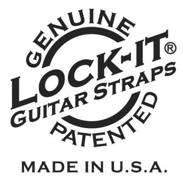 Lock-It Strap Black Leather lukkiutuva kitaranhihna mustaa nahkaa