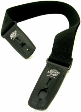 Lock-It Strap Black lukkiutuva kitarahihna musta