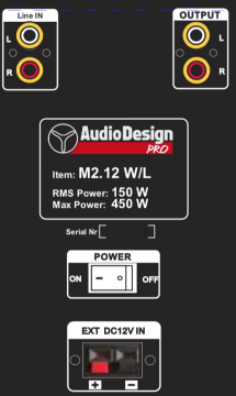 AudioDesignPRO M2 12WL kannettava akkukäyttöinen aktiivikaiutin +kaksi langatonta mikkiä/USB/BT/SD