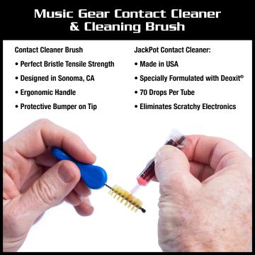 MusicNomad MN287 JackPot Music Gear Contact Cleaner with Deoxit® & Cleaning Brush puhdistussetti