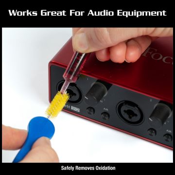 MusicNomad MN287 JackPot Music Gear Contact Cleaner with Deoxit® & Cleaning Brush puhdistussetti