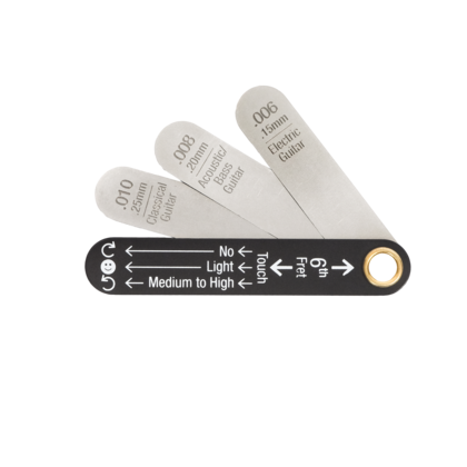 MusicNomad MN600 Precision Truss Rod Gauge with Pick Capo kielten korkeuden mittaamiseen