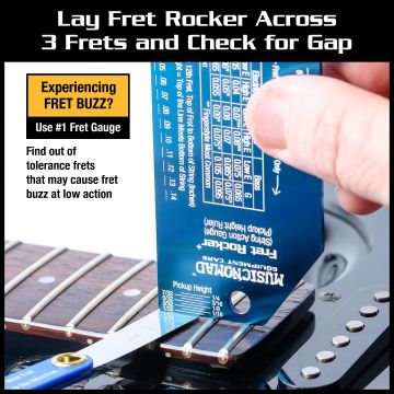 MusicNomad MN840 Precision Fret Gauge nauhamittasetti