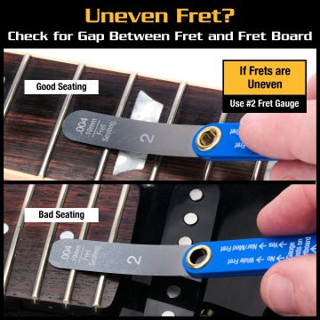 MusicNomad MN840 Precision Fret Gauge nauhamittasetti