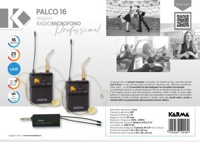 KARMA PALCO 16 langaton headset mikrofoni x2