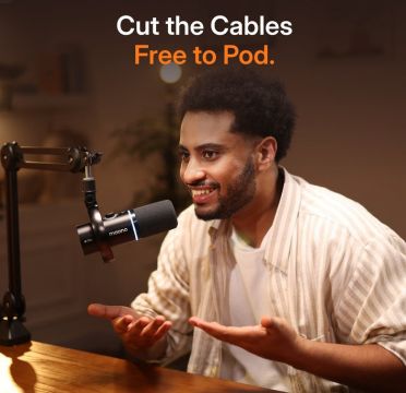 Maono PD200W langaton mikrofoni käytössä