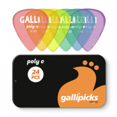 Galli GP24 Poly-C plektralajitelma 24 kpl metalliboxissa