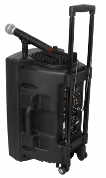 Ibiza Sound PORT10 kannettava akkukäyttöinen 500W aktiivikaiutin+langaton mikki/USB/SD+BT
