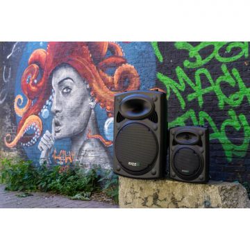 Ibiza Sound PORT8 kannettava akkukäyttöinen 400W aktiivikaiutin+langaton mikki/USB/SD+BT