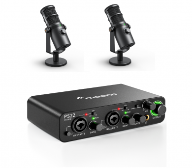 Maono PS22 & PD400X x2 -podcast paketti