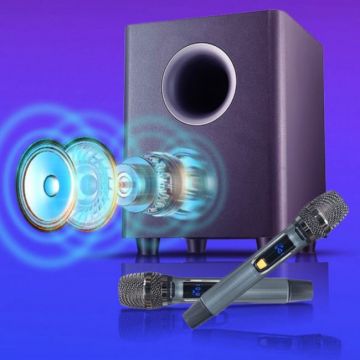 Samtronic karaoke Soundbar & kaksi langatonta mikrofonia