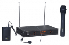 Ibiza Sound VHF-2 headset + käsimikrofoni langaton järjestelmä
