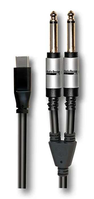 X-Pro Line VX230C3 USB-C - 2x 6.3mm jakki audiokaapeli 3m